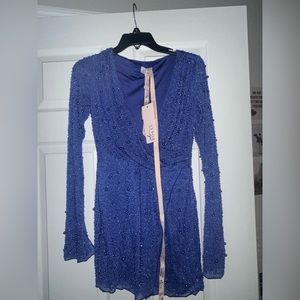 Blue Oh Polly mini dress size 4 BRAND NEW